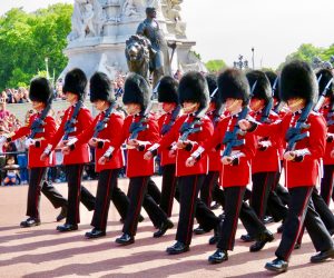 London's Changing of the Guard happens at 11:00am.